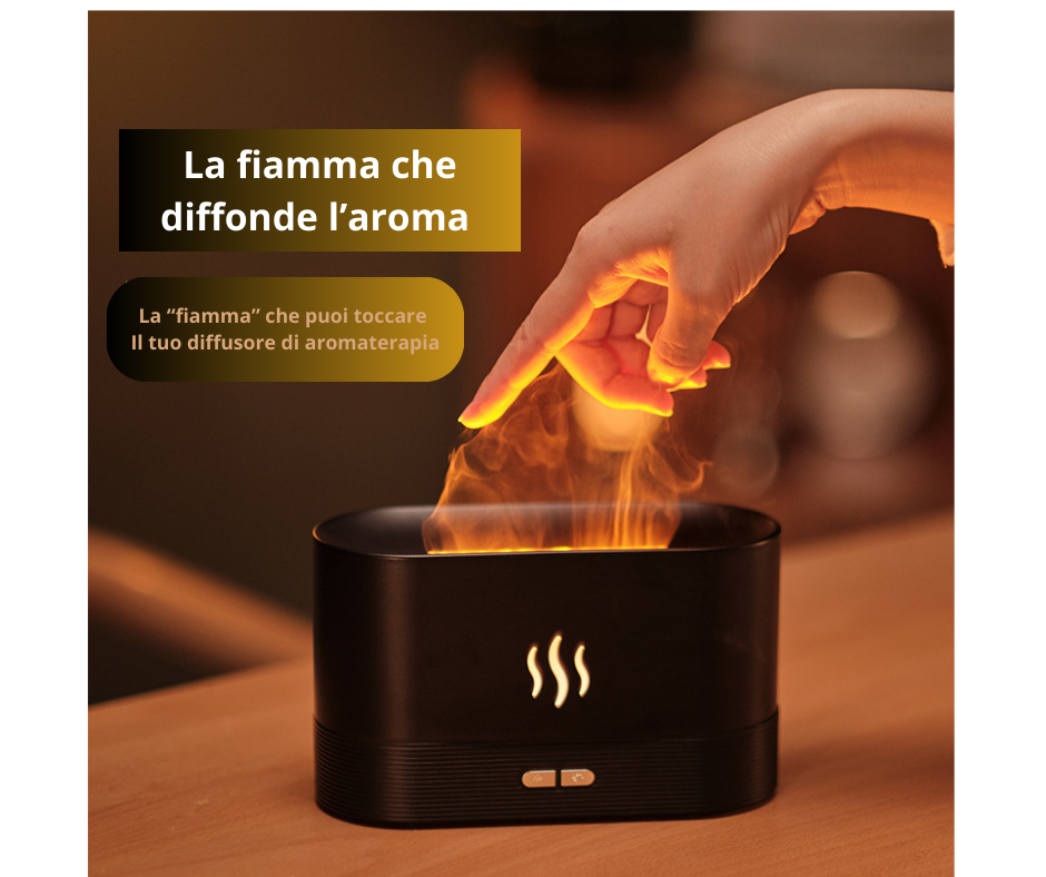 Flame Essential Oil Diffuser Umidificatore di aromaterapia