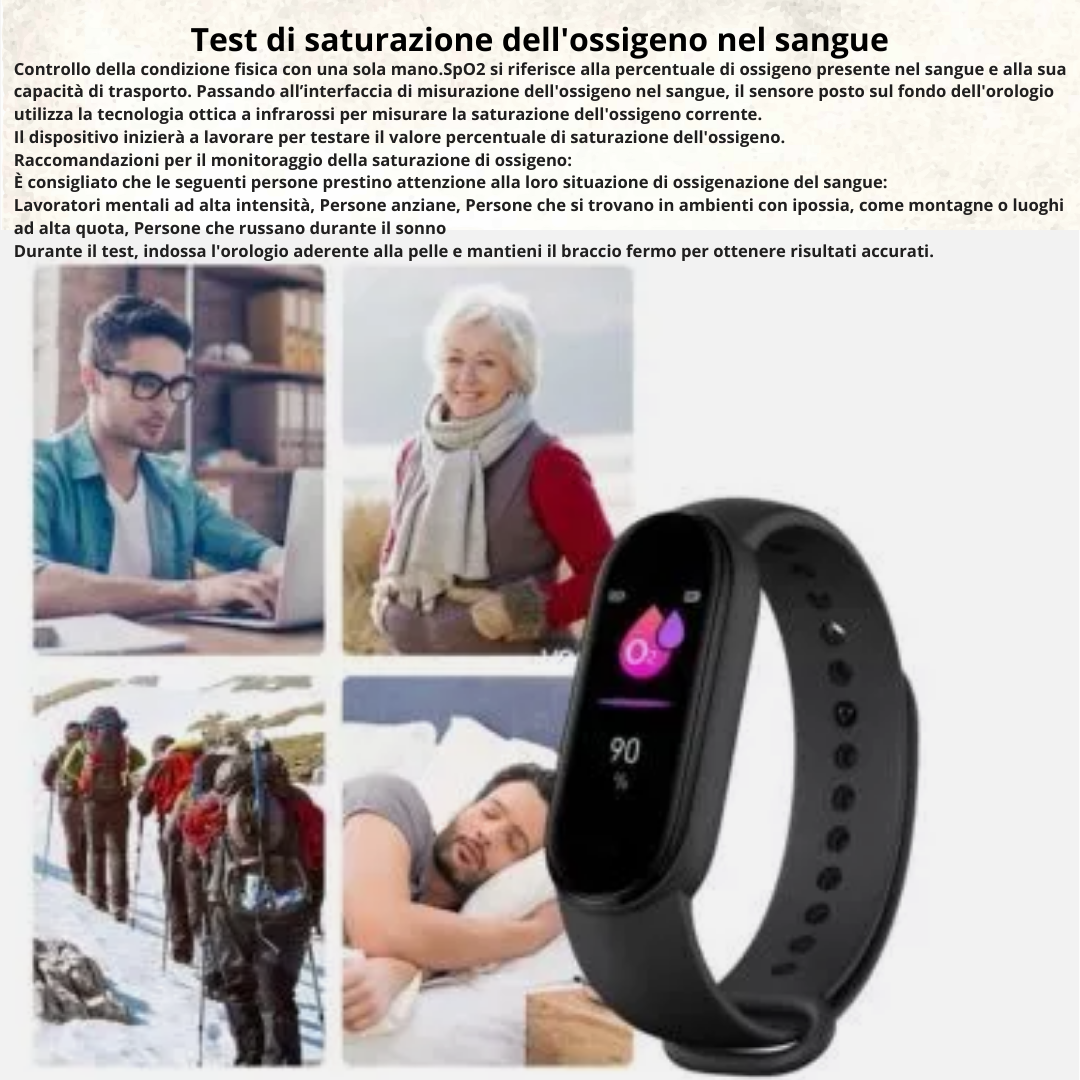 Smartwatch M7 Smart Band Fitness Tracker Sport Cardiofrequenzimetro