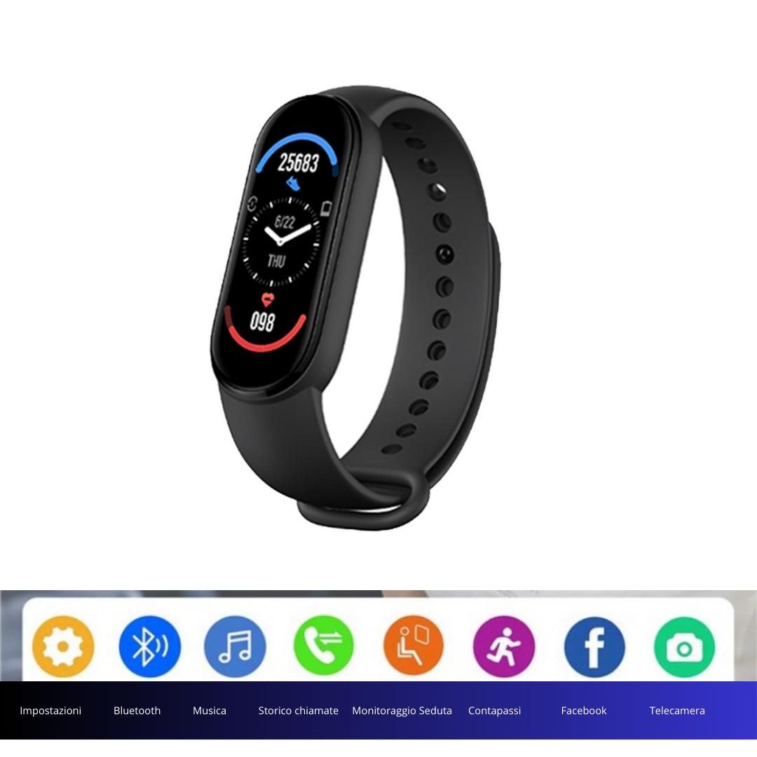 Smartwatch M7 Smart Band Fitness Tracker Sport Cardiofrequenzimetro