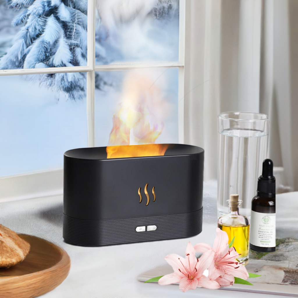 Flame Essential Oil Diffuser Umidificatore di aromaterapia